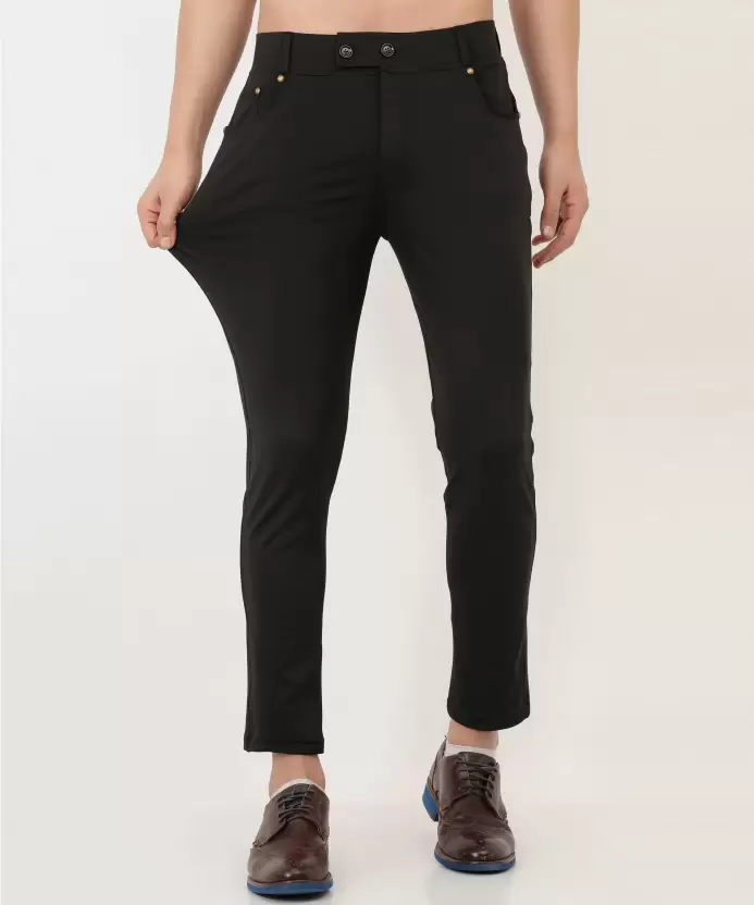 Solid Polyester Wool Lycra Mens Trousers - Get Best Price from  Manufacturers & Suppliers in India